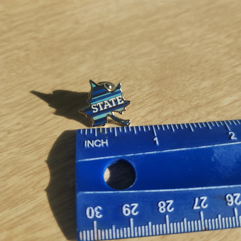Indiana State University Sycamore Leaf Striped Logo Enamel Pin